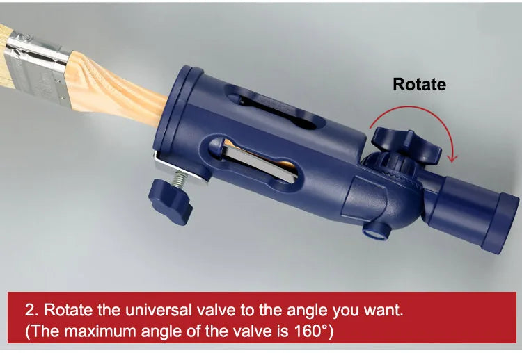 Multi-Angle Paint Brush Extension Clamp for Poles