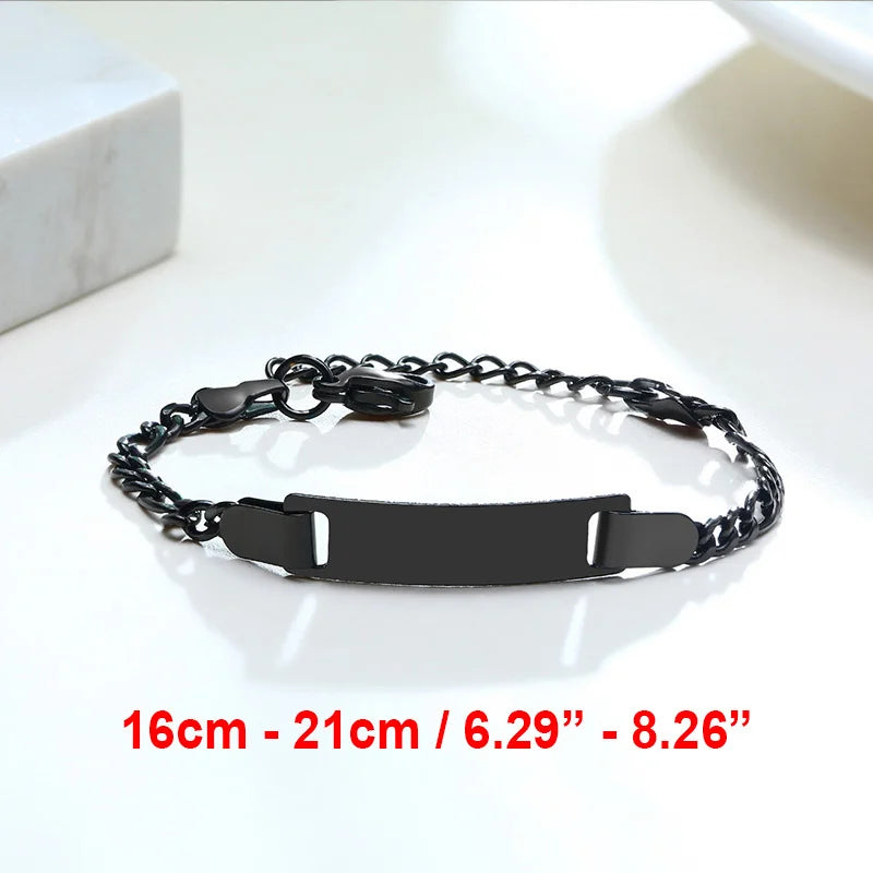 Personalized Stainless Steel Name Bracelet for Baby and Mom
