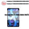Two tempered glass screen protectors for iPad Pro 11 models from 2018, 2020, and 2021.