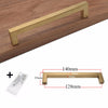 Golden Brass Square Cabinet Handles for Dressers and Drawers