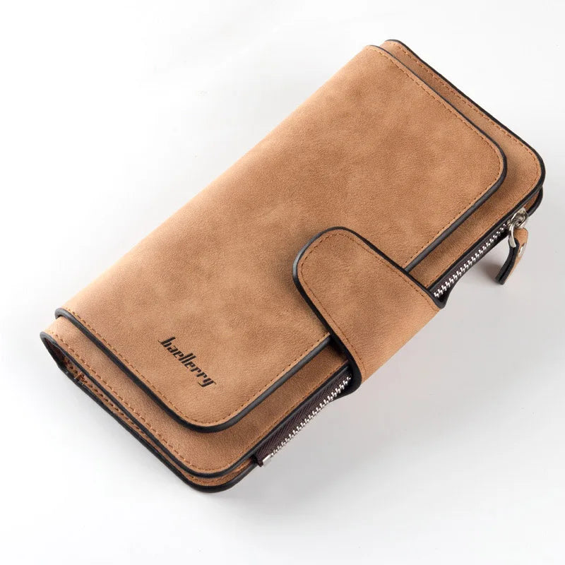 Classic Long PU Leather Wallet with Multiple Pockets