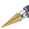 Titanium-Coated Step Drill Bit for Metal and Wood