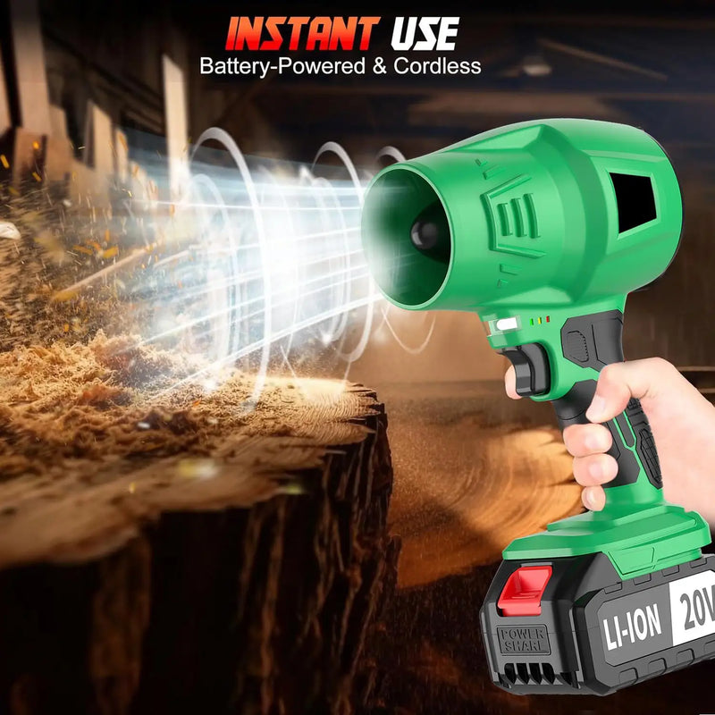 20V Cordless Leaf Blower with Dual Batteries