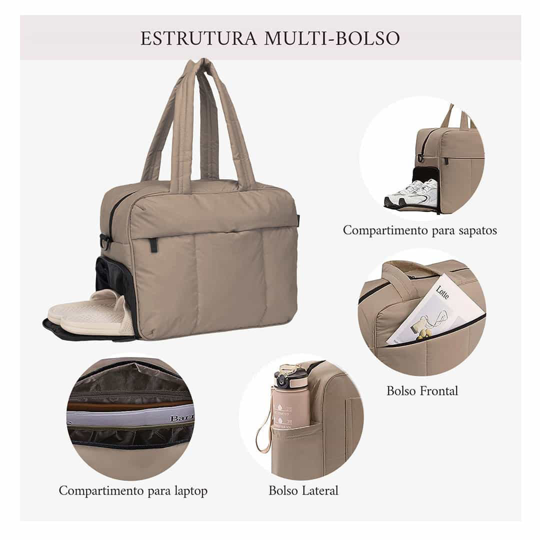 Large Capacity Waterproof Travel Duffel Bag with Wet-Dry Separation