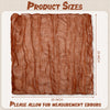 A rectangular piece of brown, textured fabric resembling crinkled cotton gauze used as a table runner.