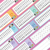Reusable Multiplication Table Practice Cards with Erasable Pens