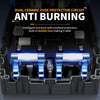 Close-up view of a circuit board featuring dual ceramic fuse protective circuit components for anti-burning safety.