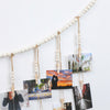 Wooden Beads Photo Garland for Wall Display