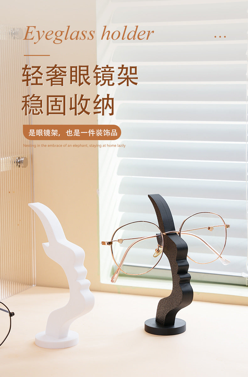 Minimalist 3D Printed Profile Face Eyeglass Holder
