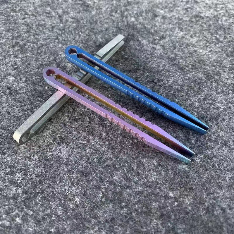 Titanium Clip Tweezers with Pocket Clip