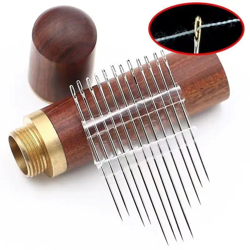Easy-Threading Stainless Steel Sewing Needles Set (30-Pack)
