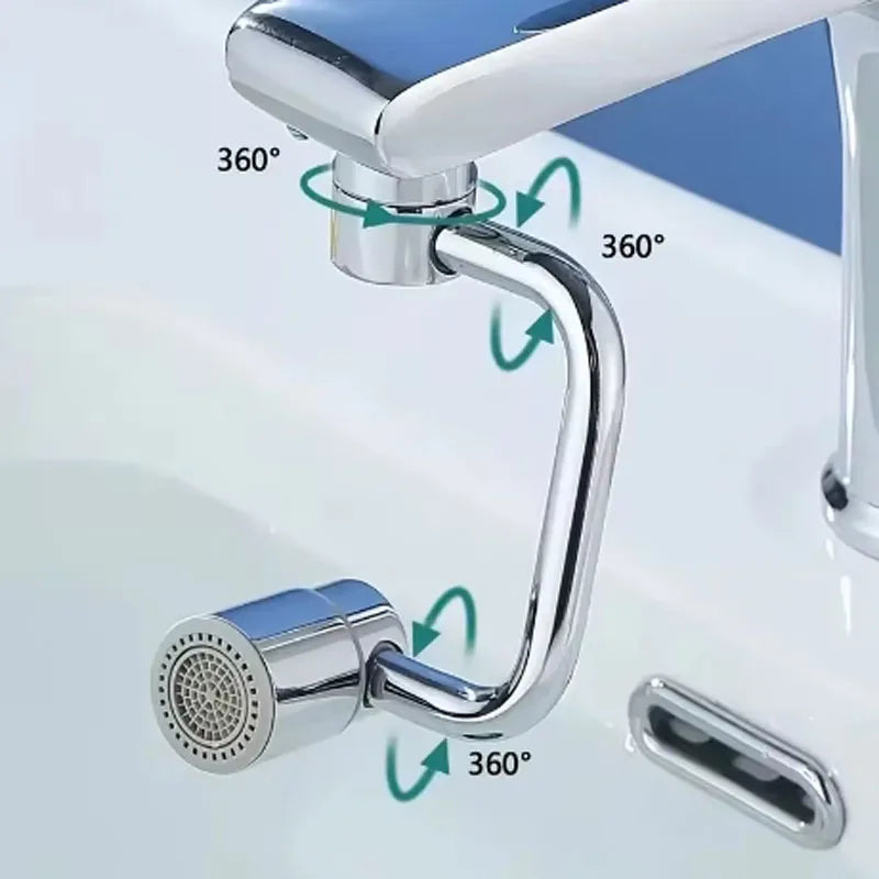 Wasserhahn-Verlängerung aus Edelstahl mit 1080° Schwenkbarkeit