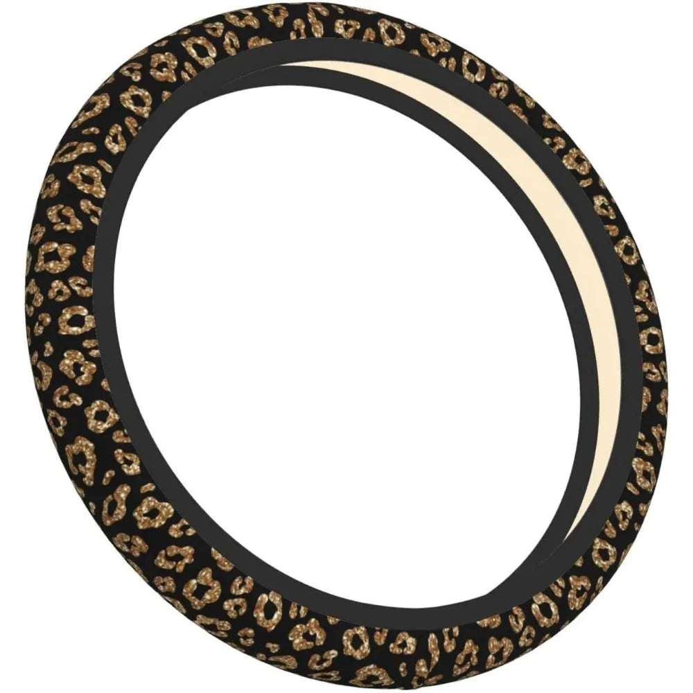 Leopard Print Neoprene Steering Wheel Cover