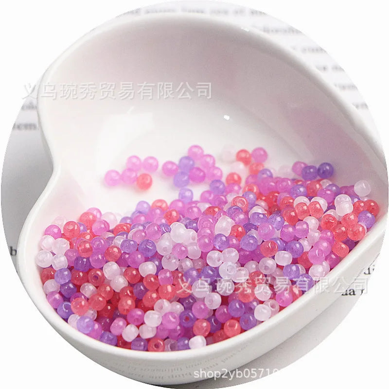 Jade Ice Glass Rice Beads for Jewelry Making