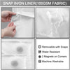 Waffle Weave Shower Curtain with Snap-On Liner
