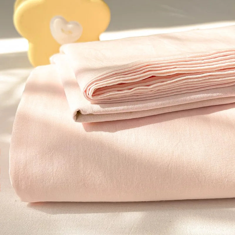 Organic Cotton Percale Bed Sheet Set with Pillowcases