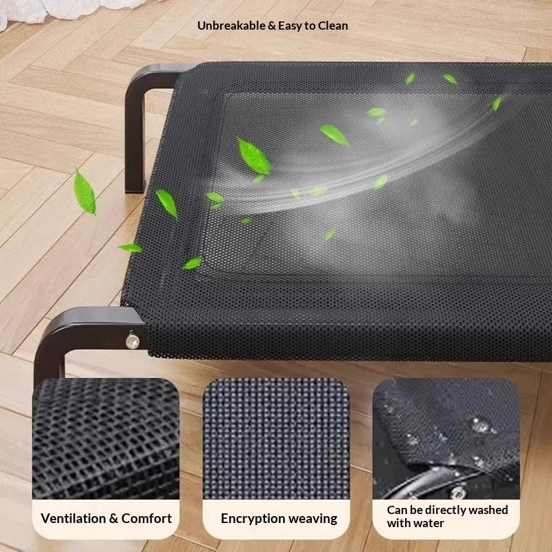 Cama Elevada para Perros - Impermeable y Resistente a Mordeduras para Todas las Estaciones