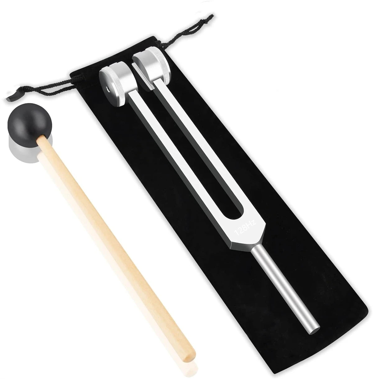 128Hz Aluminum Alloy Tuning Fork Set for Sound Therapy and Chakra Balancing