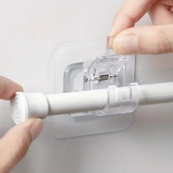 No-Drill Adhesive Curtain Rod Holders