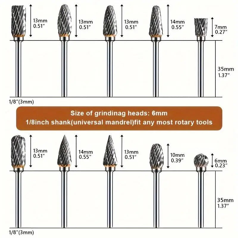 Tungsten Carbide Rotary Tool Bit Set