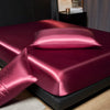 Luxury Satin Fitted Sheet Set with Pillowcases