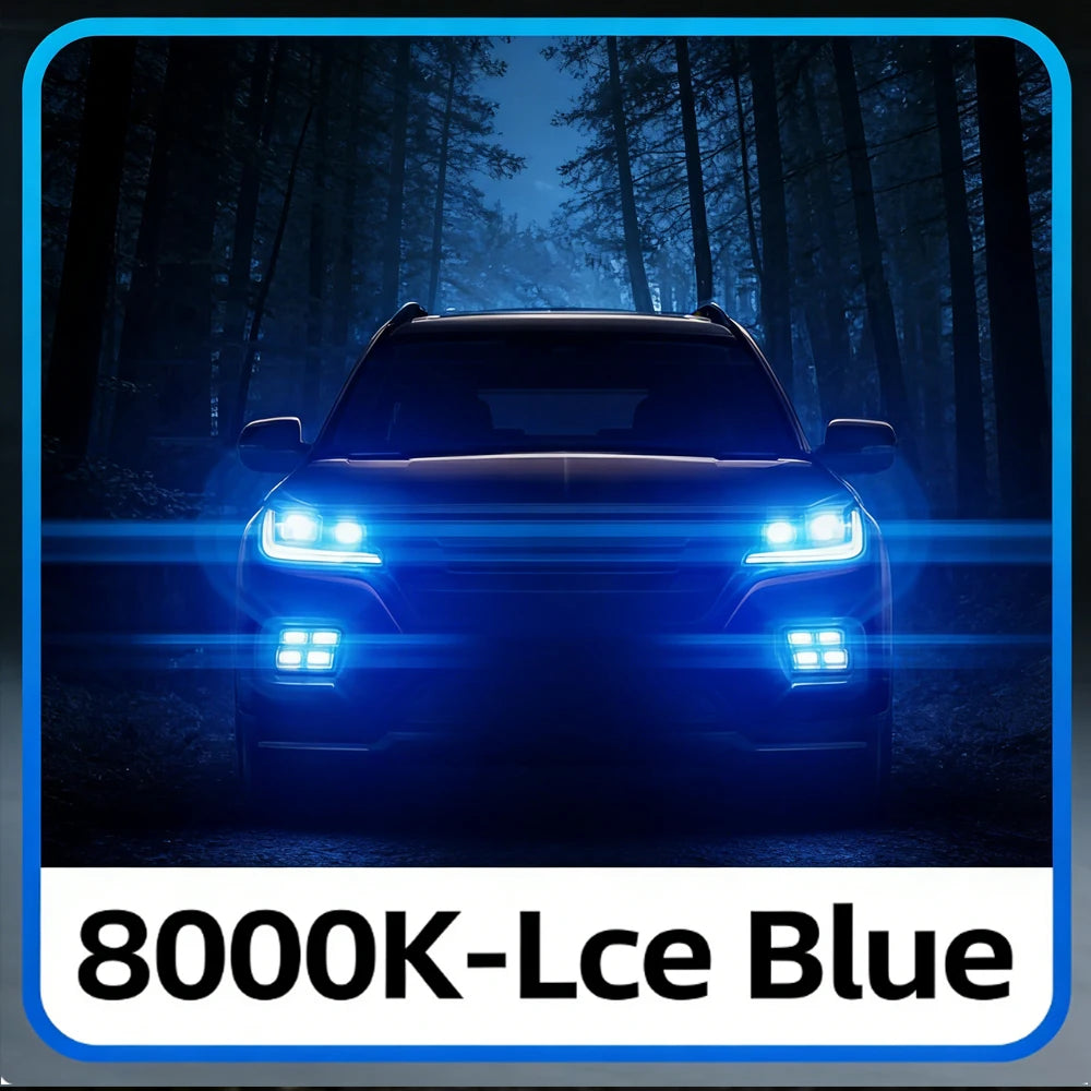 6000K/8000K LED Headlight Bulbs with Cooling Fan