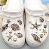 Beach-Themed Shoe Charms Set - 16 Pieces