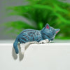 Mini Cat Figurine Set - 10 Pack Cute Kitten Desk & Car Decor