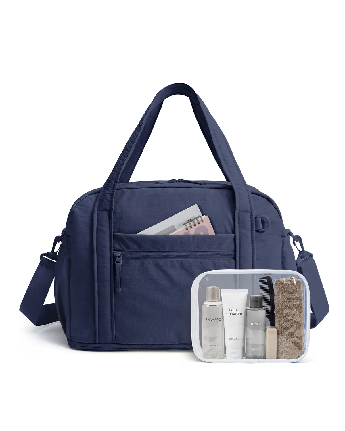 Expandable Travel Duffle Bag with TSA Toiletry Kit