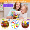 Montessori hedgehog sensory toy for toddlers showing color recognition number recognition and matching game