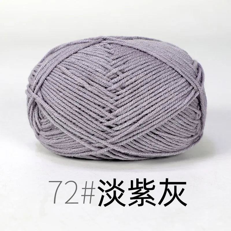 4-Ply Soft Cotton Blend Yarn for Knitting and Crochet