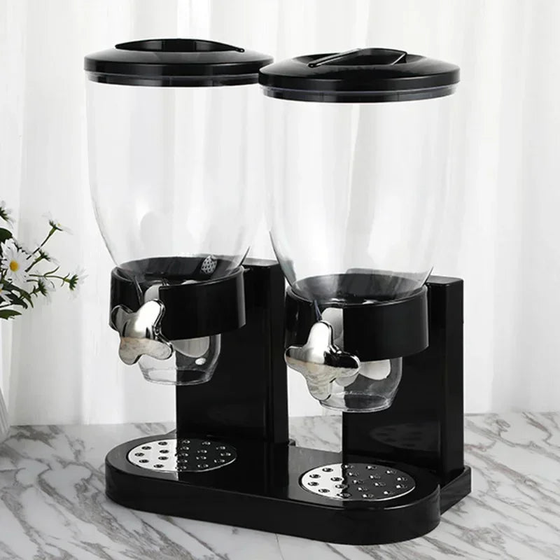Dual-Control Dry Food Dispenser with Airtight Seal