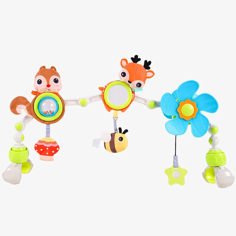 Adjustable Musical Activity Arch Toy for Baby Strollers and Car Seats