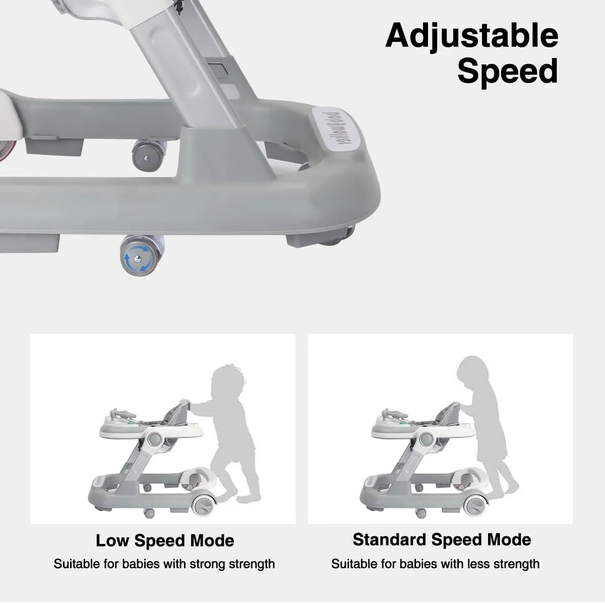 2-in-1 Convertible Baby Walker with Removable Activity Tray