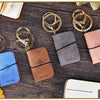 Mini PU Leather Journal Keychain with Keyring