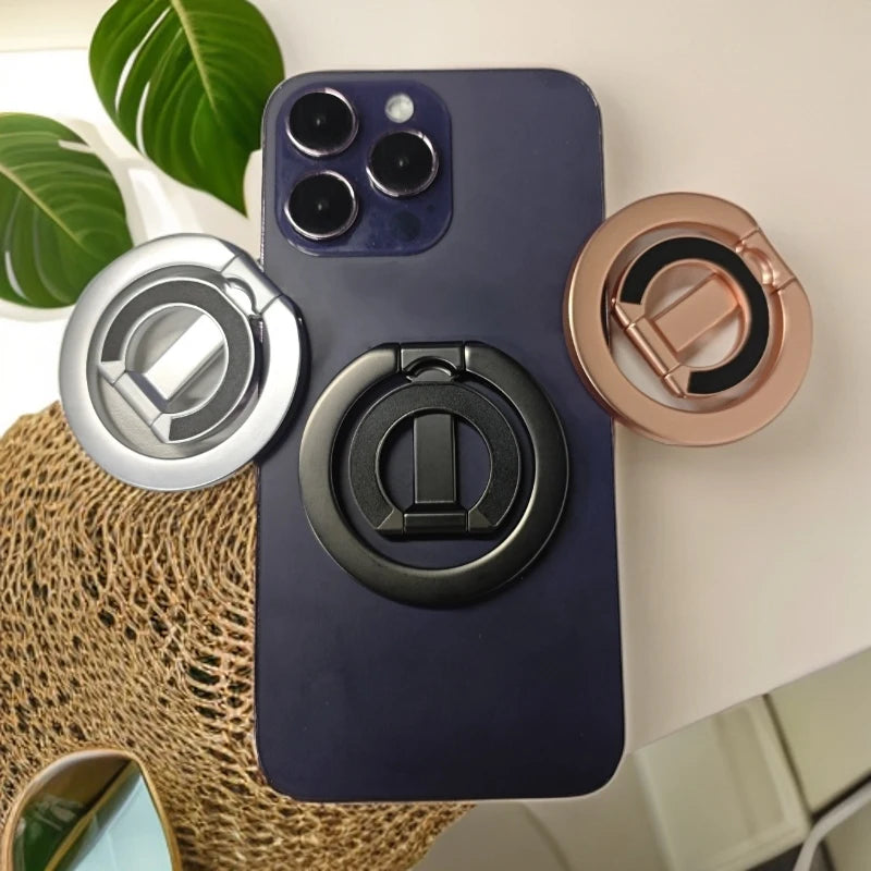 Double-Sided Magnetic Phone Ring Holder and Stand
