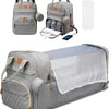 3-in-1 Diaper Bag Backpack with Foldable Changing Mat
