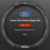 Carbon Fiber Steering Wheel Cover for Ford Models