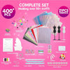 Fashion Design Craft Kit for Girls – 400+ Pieces with 3 Mannequins, No Sewing