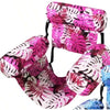 Inflatable Water Hammock with Armrests – Tropical Leaf Pool Lounger for Adults