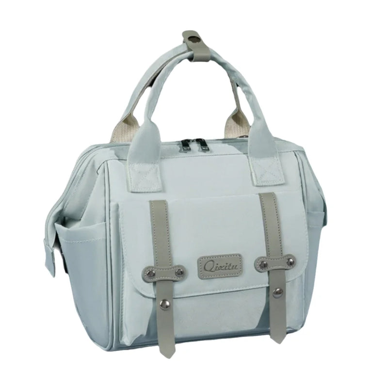 Compact Diaper Backpack with Insulated Bottle Holder
