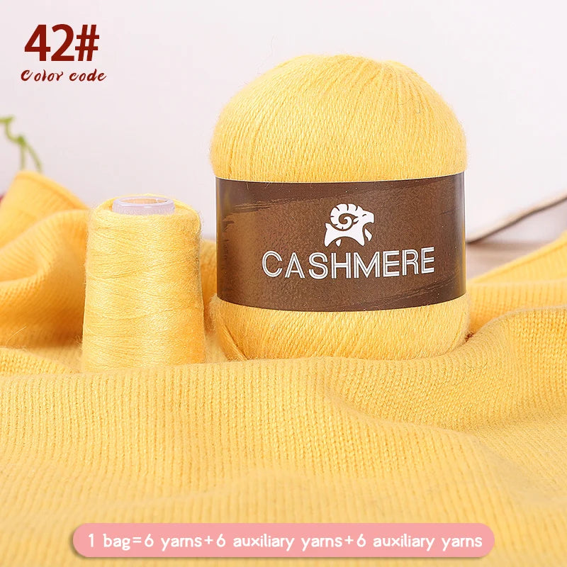 Premium 100% Cashmere Yarn 6-Skein Set for Knitting