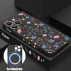Floral Print Magnetic Phone Case for iPhone
