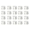 Un ensemble de clips anti-dérapants invisibles et transparents pour pantalons, en différentes tailles et finitions.