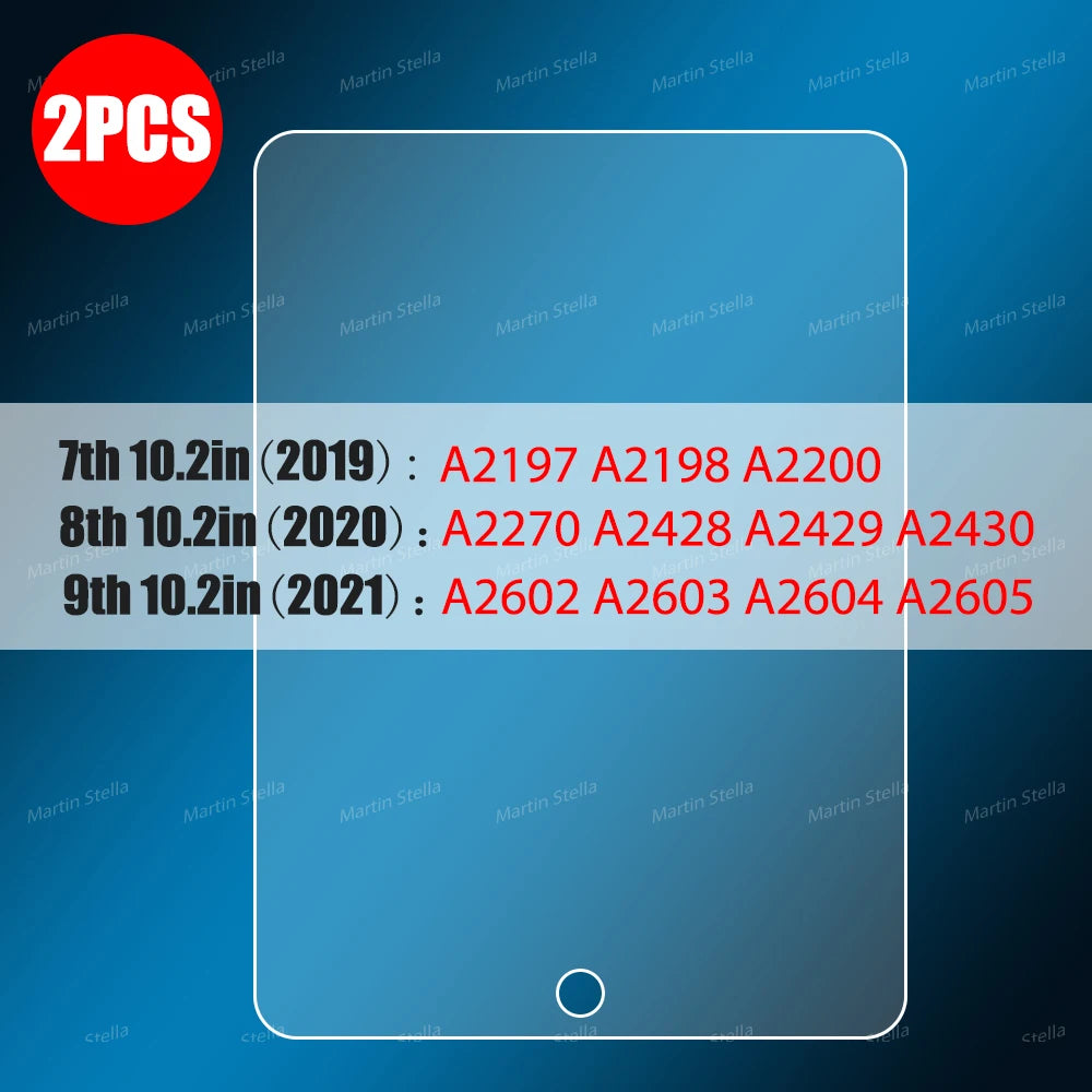 Tempered Glass Screen Protector for iPad 10.2-Inch (7th, 8th, 9th Generation)