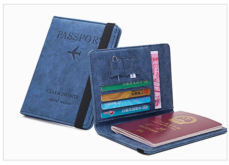 RFID-Blocking Passport Holder with Card Slots