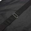 Black acoustic guitar soft case featuring a padded shoulder strap detail.