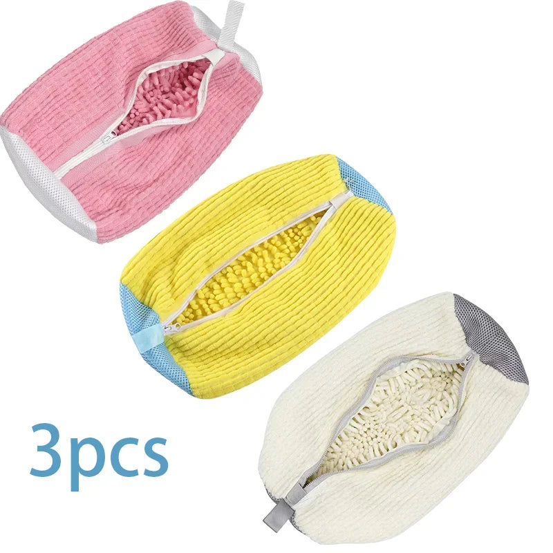 Reusable Shoe Wash Bag with Secure Zip Closure