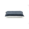 A dark gray dual-sided car interior cleaning sponge set with a white foam pad.