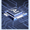 Diagram showing an AI chip with various protection features like overtemperature, overvoltage, overcurrent, overload, electro